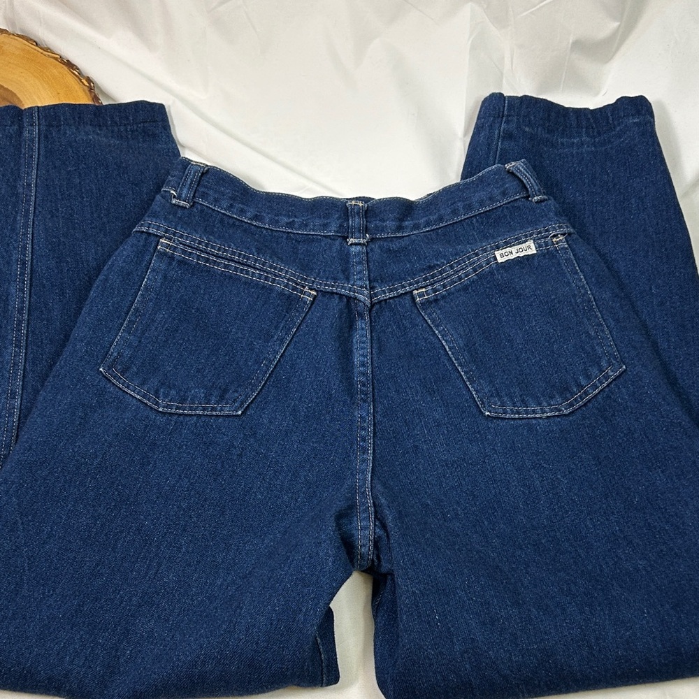 Vintage Bonjour Blue Denim High Waisted Mom‎ Jeans 26 inch waist Size 10 slouchy